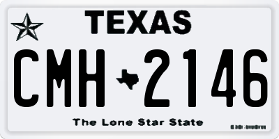 TX license plate CMH2146