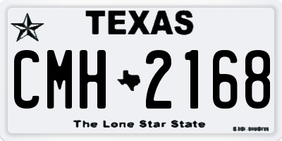 TX license plate CMH2168