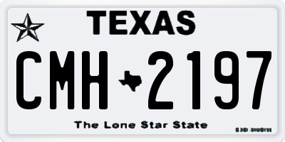 TX license plate CMH2197
