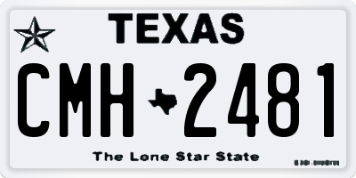 TX license plate CMH2481