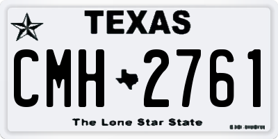 TX license plate CMH2761