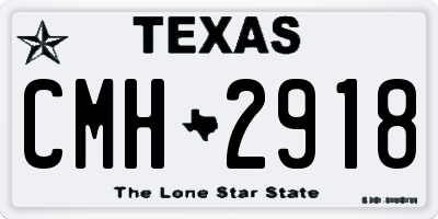 TX license plate CMH2918