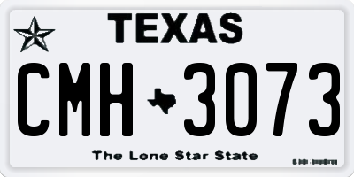 TX license plate CMH3073