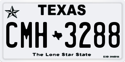 TX license plate CMH3288