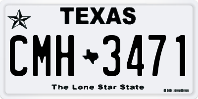 TX license plate CMH3471
