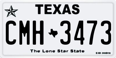 TX license plate CMH3473