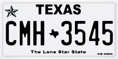 TX license plate CMH3545