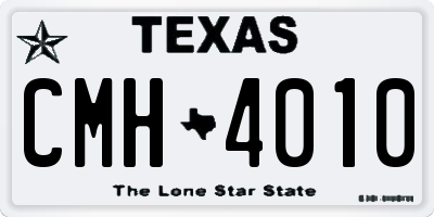 TX license plate CMH4010