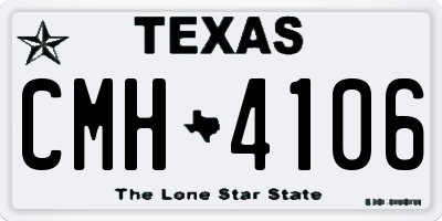 TX license plate CMH4106