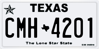 TX license plate CMH4201