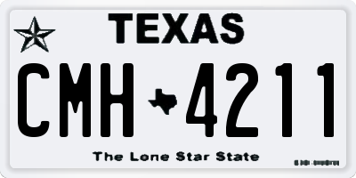 TX license plate CMH4211