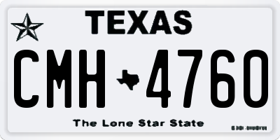 TX license plate CMH4760