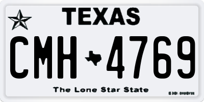 TX license plate CMH4769