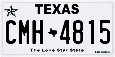 TX license plate CMH4815