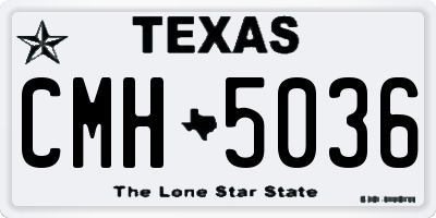 TX license plate CMH5036