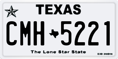 TX license plate CMH5221