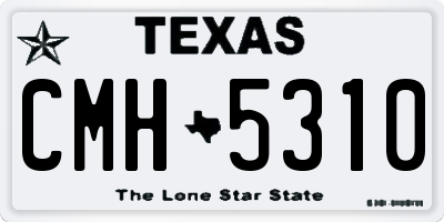 TX license plate CMH5310
