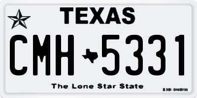 TX license plate CMH5331