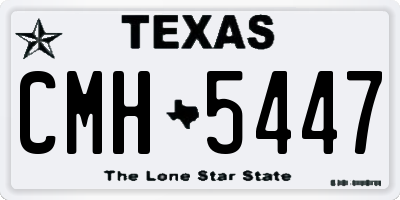 TX license plate CMH5447