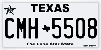 TX license plate CMH5508