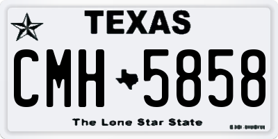 TX license plate CMH5858