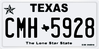 TX license plate CMH5928