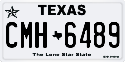 TX license plate CMH6489