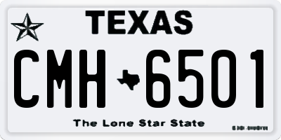 TX license plate CMH6501