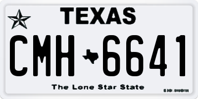 TX license plate CMH6641