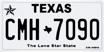 TX license plate CMH7090