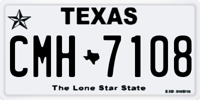 TX license plate CMH7108