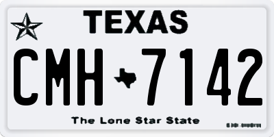 TX license plate CMH7142