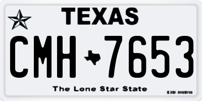TX license plate CMH7653