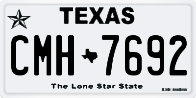 TX license plate CMH7692