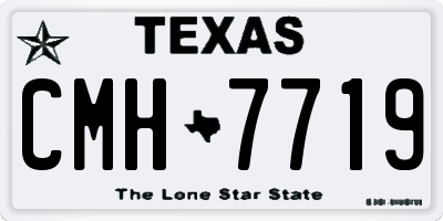 TX license plate CMH7719