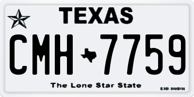 TX license plate CMH7759