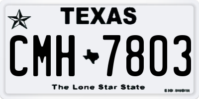 TX license plate CMH7803