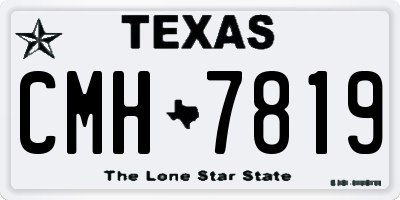TX license plate CMH7819