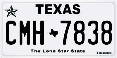 TX license plate CMH7838