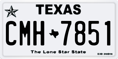 TX license plate CMH7851