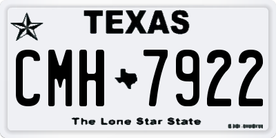 TX license plate CMH7922