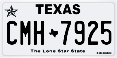 TX license plate CMH7925
