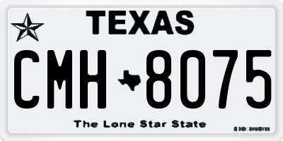 TX license plate CMH8075