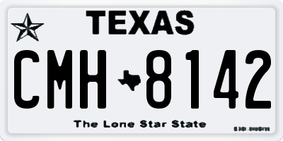 TX license plate CMH8142