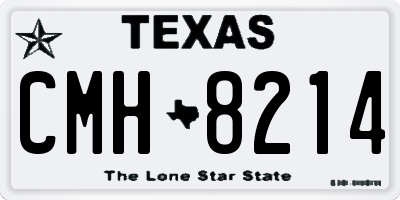 TX license plate CMH8214