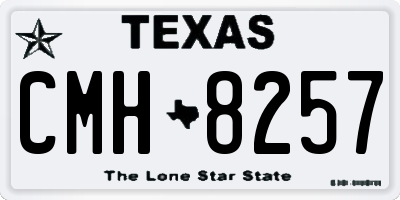 TX license plate CMH8257