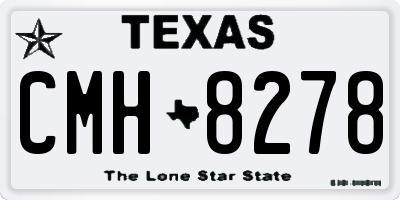 TX license plate CMH8278