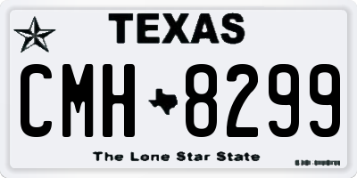 TX license plate CMH8299