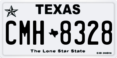 TX license plate CMH8328