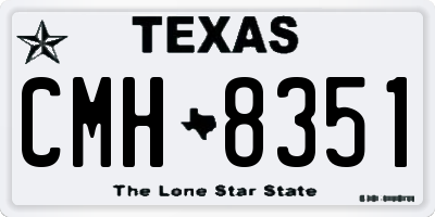 TX license plate CMH8351